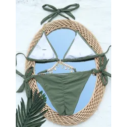 Sexy Bikini-Set - mit Kristall-/Metallverzierungen