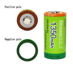 LiFePo4 - CR123A Batterie - wiederaufladbar - 1350mAh - 3V