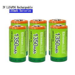 LiFePo4 - CR123A Batterie - wiederaufladbar - 1350mAh - 3V