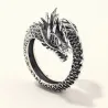 Silberring in Drachenform