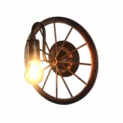Vintage Industrierad - Wandlampe