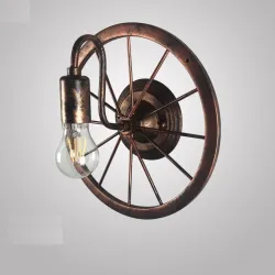 Vintage Industrierad - Wandlampe