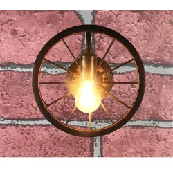 Vintage Industrierad - Wandlampe