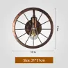 Vintage Industrierad - Wandlampe