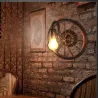 Vintage Industrierad - Wandlampe