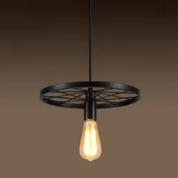 Vintage Deckenlampe - Eisenrad