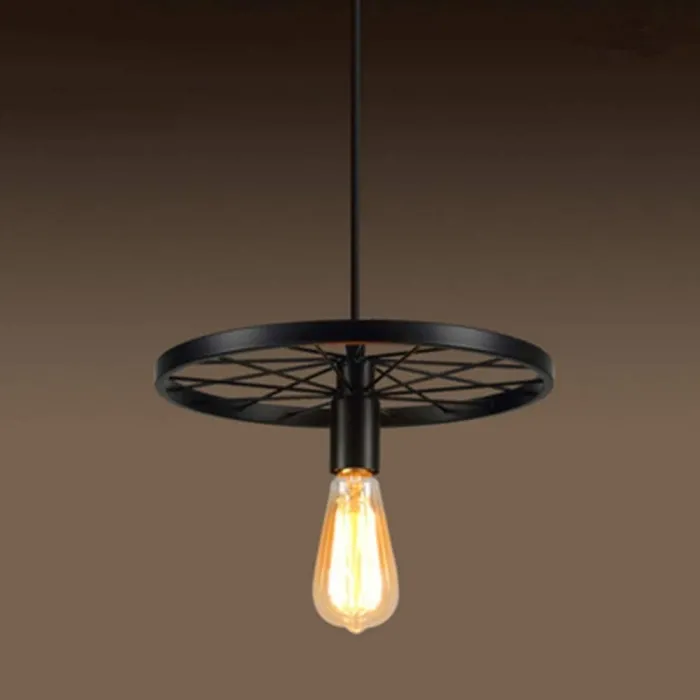 Vintage Deckenlampe - Eisenrad