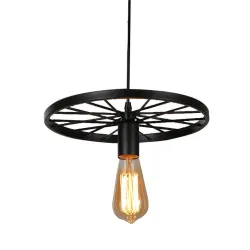 Vintage Deckenlampe - Eisenrad
