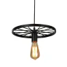 Vintage Deckenlampe - Eisenrad