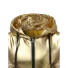 Glänzende Metallic-Kapuzenweste
