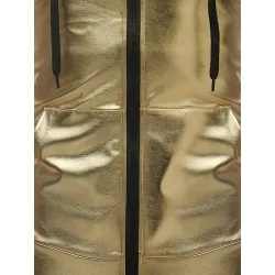 Glänzende Metallic-Kapuzenweste