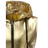 Glänzende Metallic-Kapuzenweste