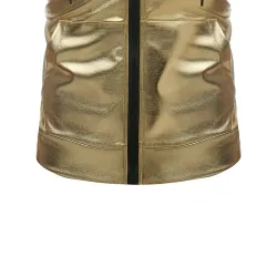 Glänzende Metallic-Kapuzenweste