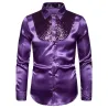 Glänzendes Metallic-Langarmshirt - mit dekorativen Pailletten