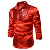 Glänzendes Metallic-Langarmshirt - mit dekorativen Pailletten