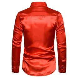Glänzendes Metallic-Langarmshirt - mit dekorativen Pailletten