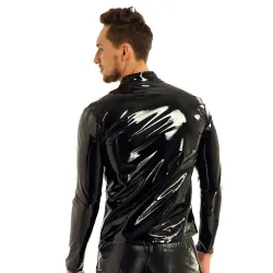 Jacke aus glänzendem Lackleder