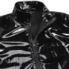 Jacke aus glänzendem Lackleder