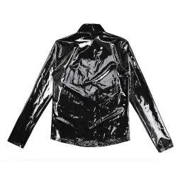 Jacke aus glänzendem Lackleder