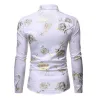 Luxurious long sleeve shirt - printed golden rosesT-shirts