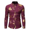 Luxurious long sleeve shirt - printed golden rosesT-shirts