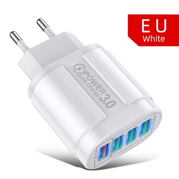 4-port USB charger - fast charge QC 3.0 - 48WChargers