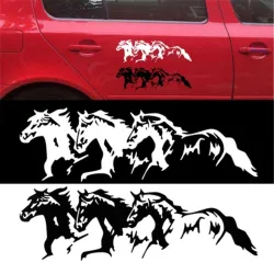 Vinyl car sticker - three horsesStickers