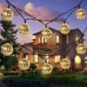 LED-String - silberne Metallkugeln - batteriebetrieben - Weihnachts- / Gartendekoration