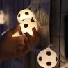 LED-Schnurgirlande - mit Fußbällen - batteriebetrieben