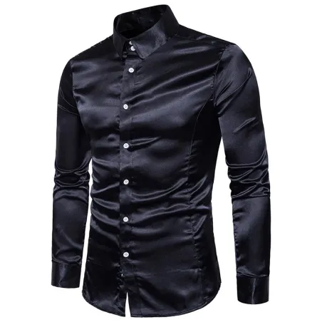 Satin long sleeve shirtT-shirts