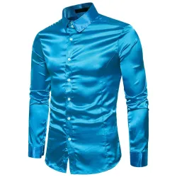 Satin long sleeve shirtT-shirts