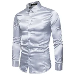 Satin long sleeve shirtT-shirts