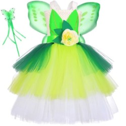Fairy costume - green dress - with wingsCostumes