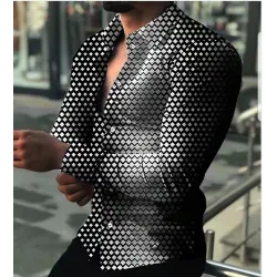 Elegantes Langarmshirt - geometrischer Druck