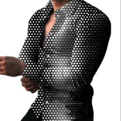 Elegantes Langarmshirt - geometrischer Druck