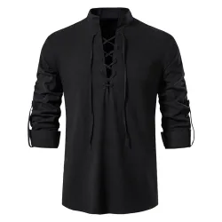 Classic long sleeve shirt - tie up necklineT-shirts