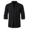 Klassisches Langarm-Shirt – zum Binden am Ausschnitt
