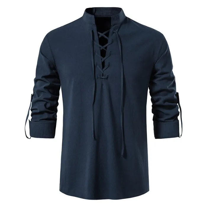 Classic long sleeve shirt - tie up necklineT-shirts