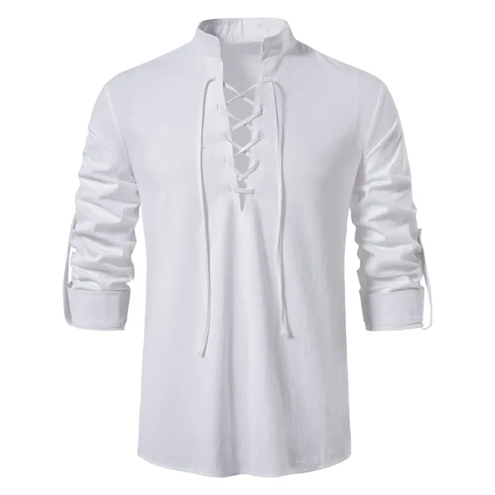 Classic long sleeve shirt - tie up necklineT-shirts