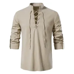Classic long sleeve shirt - tie up necklineT-shirts