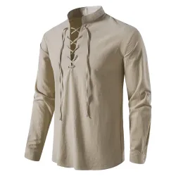 Classic long sleeve shirt - tie up necklineT-shirts