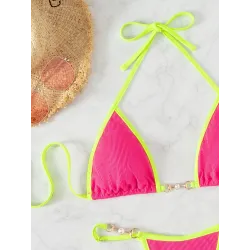 Sexy bikini set - with metal decorationsBeachwear