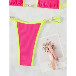 Sexy bikini set - with metal decorationsBeachwear
