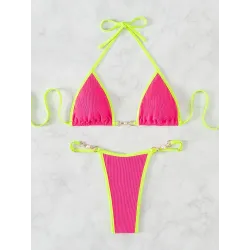 Sexy bikini set - with metal decorationsBeachwear