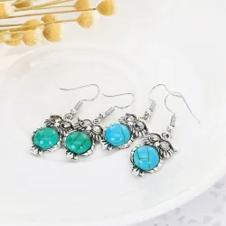 Silberschmuckset - mit Eulen - Halskette / Ohrringe / Armband
