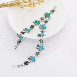 Silberschmuckset - mit Eulen - Halskette / Ohrringe / Armband