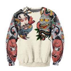 Japanische Kultur - Maskentätowierung gedruckt - Sweatshirt