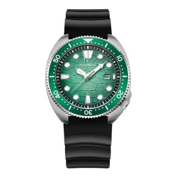 LIGE - Quarzuhr aus Edelstahl - wasserdicht - Silikonarmband - grün