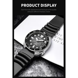 LIGE - stainless steel Quartz watch - waterproof - silicone strap - blackWatches