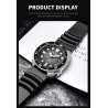 LIGE - stainless steel Quartz watch - waterproof - silicone strap - blackWatches